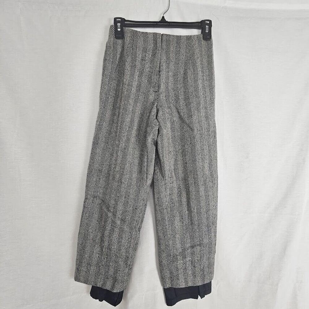 Womens Talbots Vintage Wool Black/White Lined Pants Cuffed Size 2
